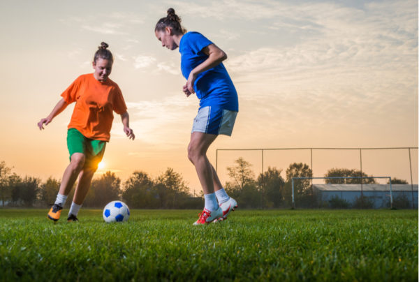 Women playing football Women playing football