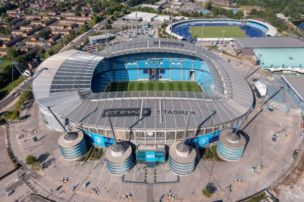 Manchester,,United,Kingdom.,08.12.2022,Manchester,City,,Etihad,Stadium.,Aerial,Image. Youth Soccer Trip Abroad